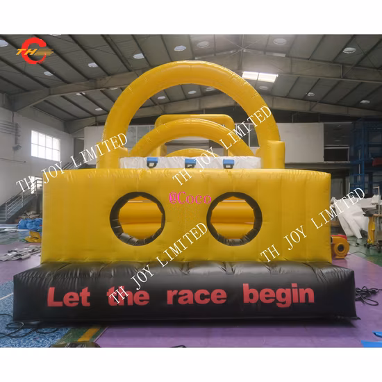 スイープインフレータブル障害物コース、ジャンピングスライド付きの巨大な商用大人用インフレータブル障害物コース